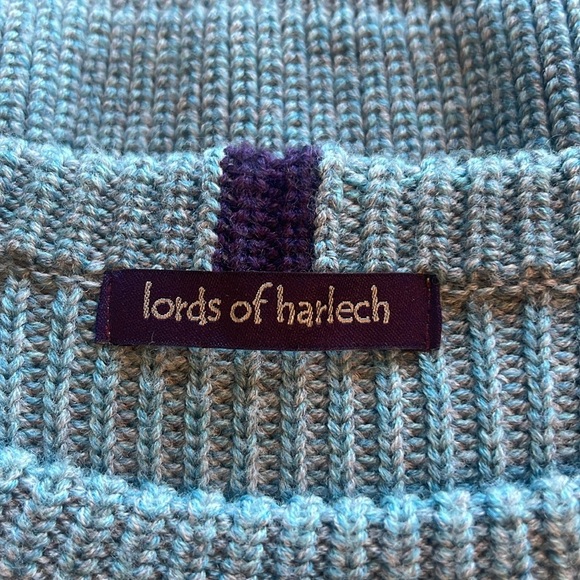 lords of harlech - NWT Cameron xtrafine teal 95% wool pullover - size M - Picture 3 of 6